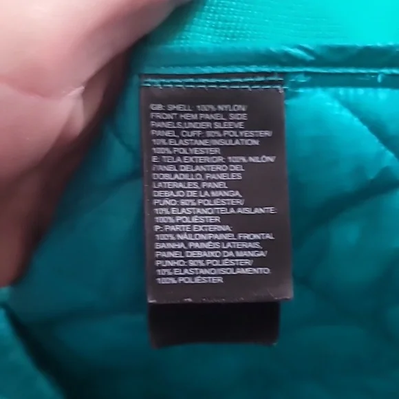 The North Face Thermoball Full Zip Lightweight Puff Jacket Teal Size Small - Picture 4 of 6